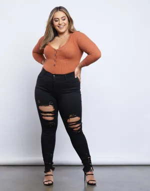 Plus Size Cassidy Distressed Jeans