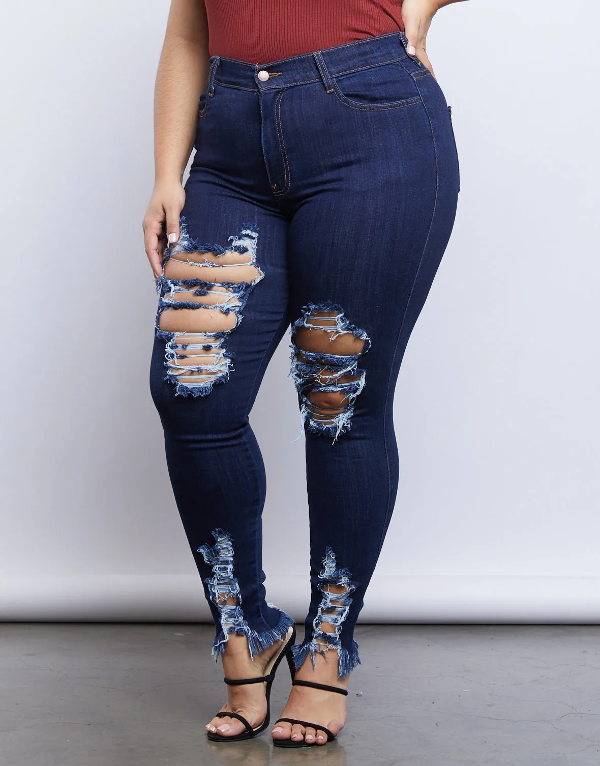 Plus Size Cassidy Distressed Jeans