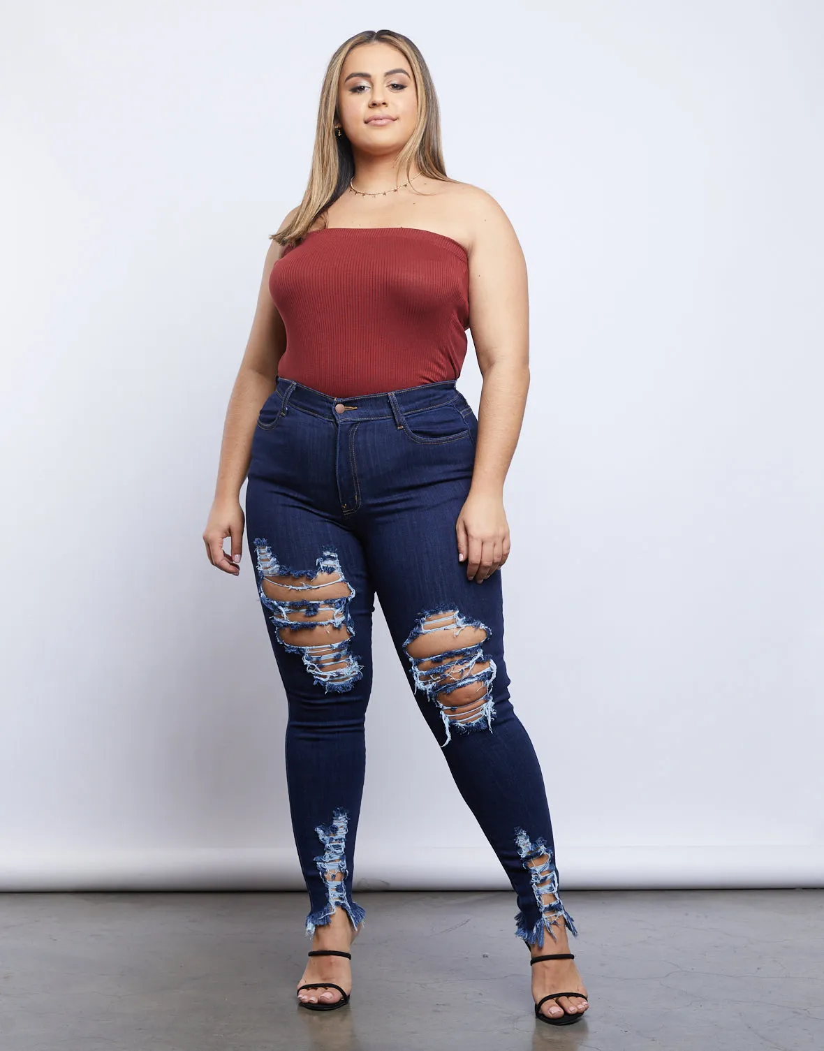 Plus Size Cassidy Distressed Jeans