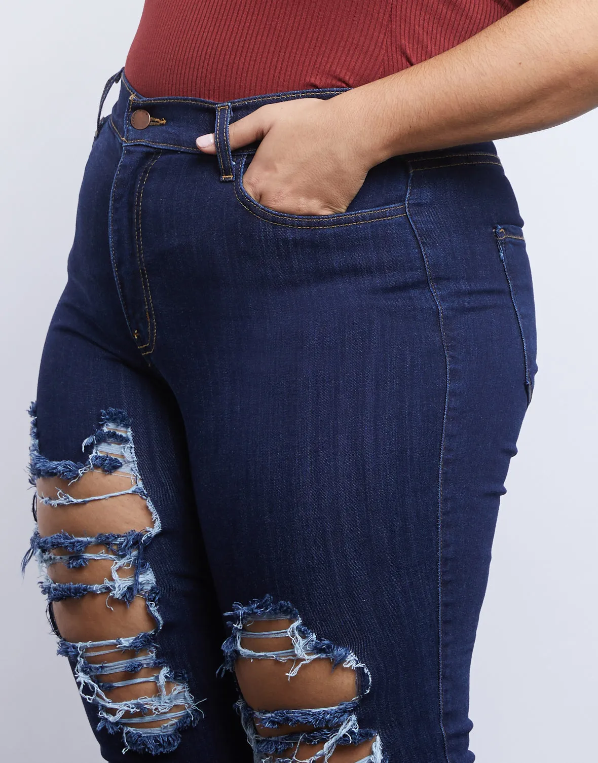 Plus Size Cassidy Distressed Jeans