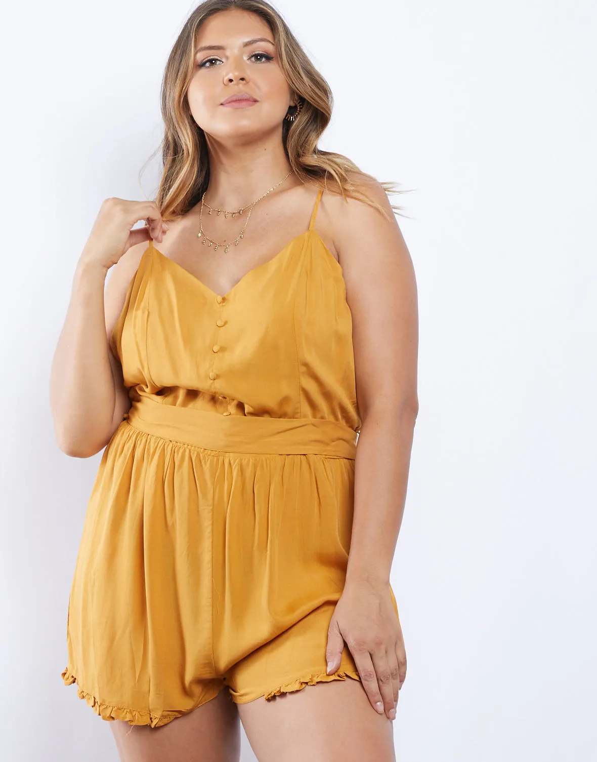 Plus Size Effortless Woven Romper