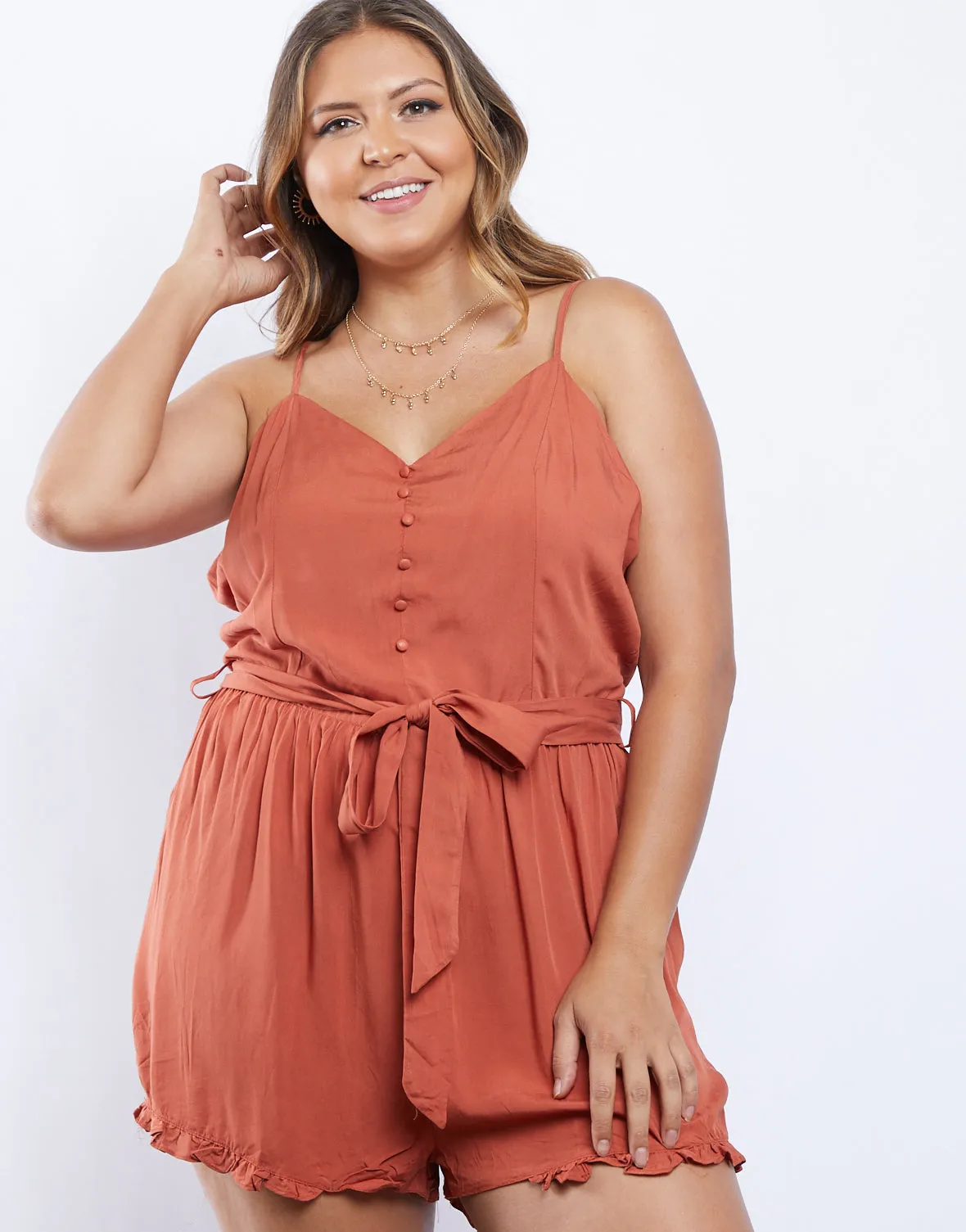 Plus Size Effortless Woven Romper