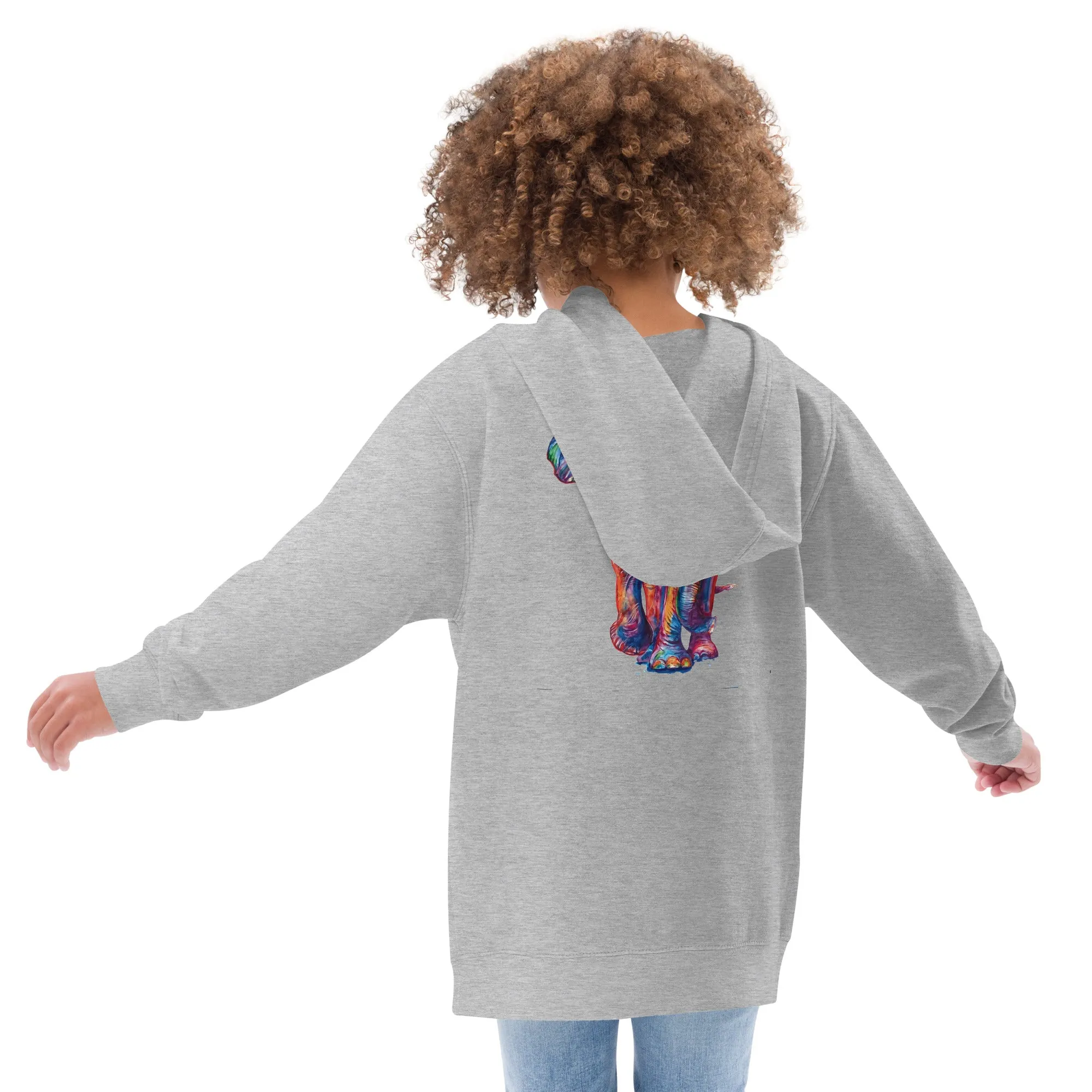 PORCHGIRLZ(BLK/PNK/SKY BLUE) Kids fleece hoodie