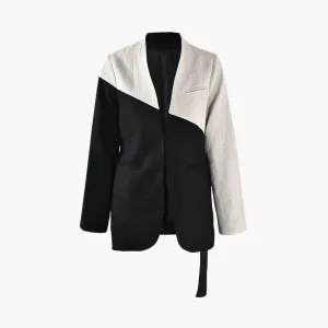 Pre Order:  Contrast Dual Tone Minimalist Blazer