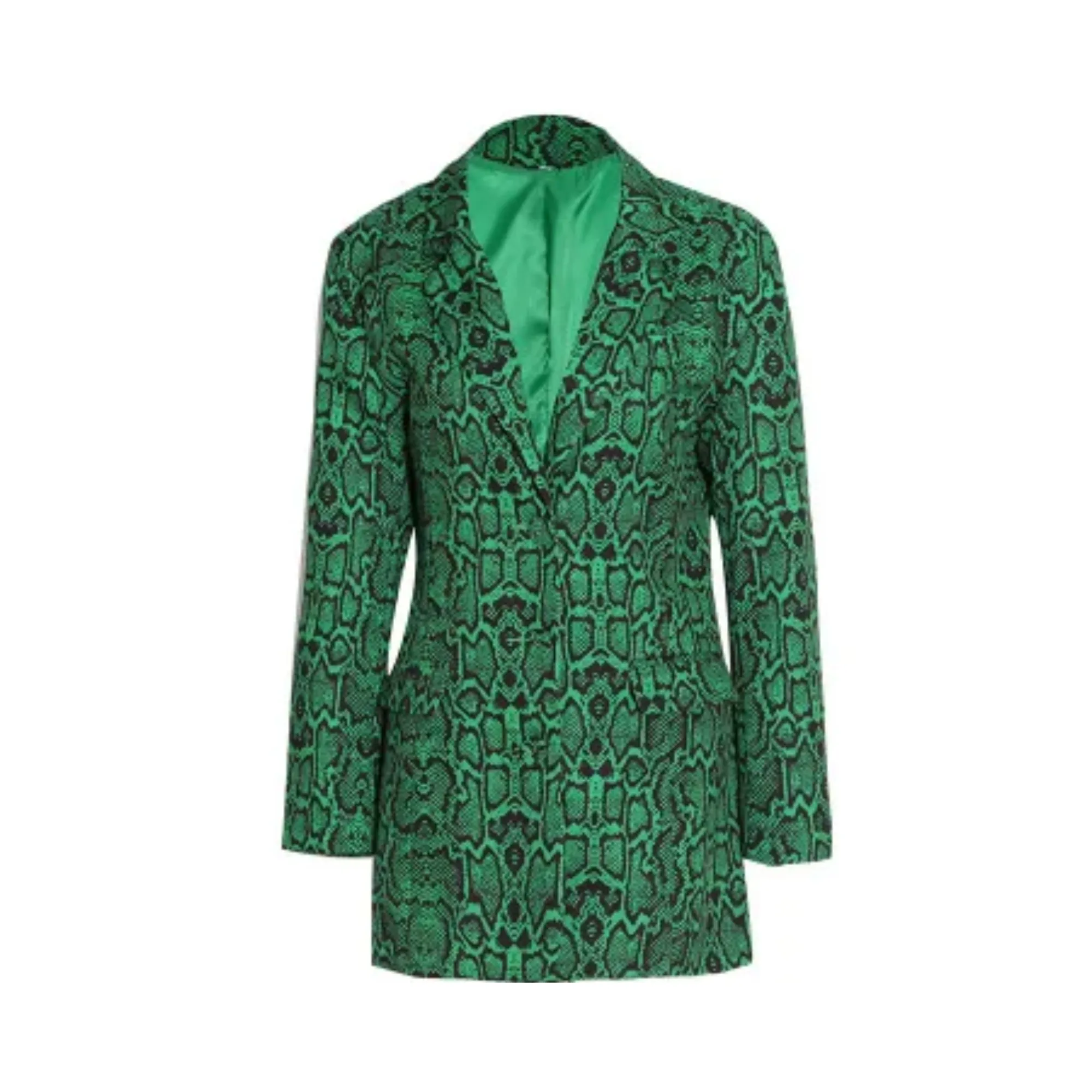 Pre Order:  Green Snake Pattern Loose Blazer