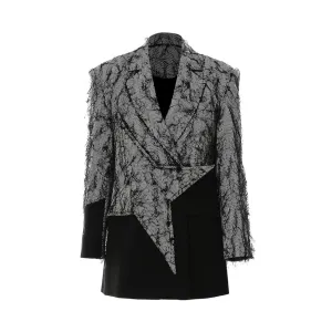 Pre Order:  Natal Star Fuzzy Spliced Blazer