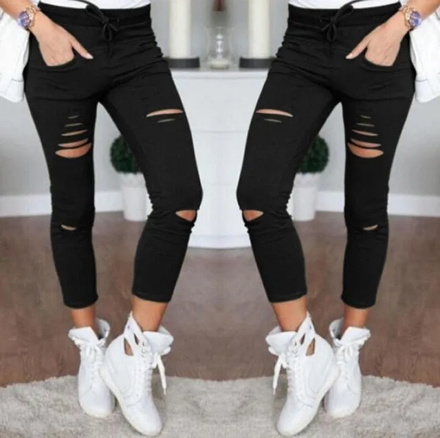 Skinny Stretch Ripped Jeans Ultra