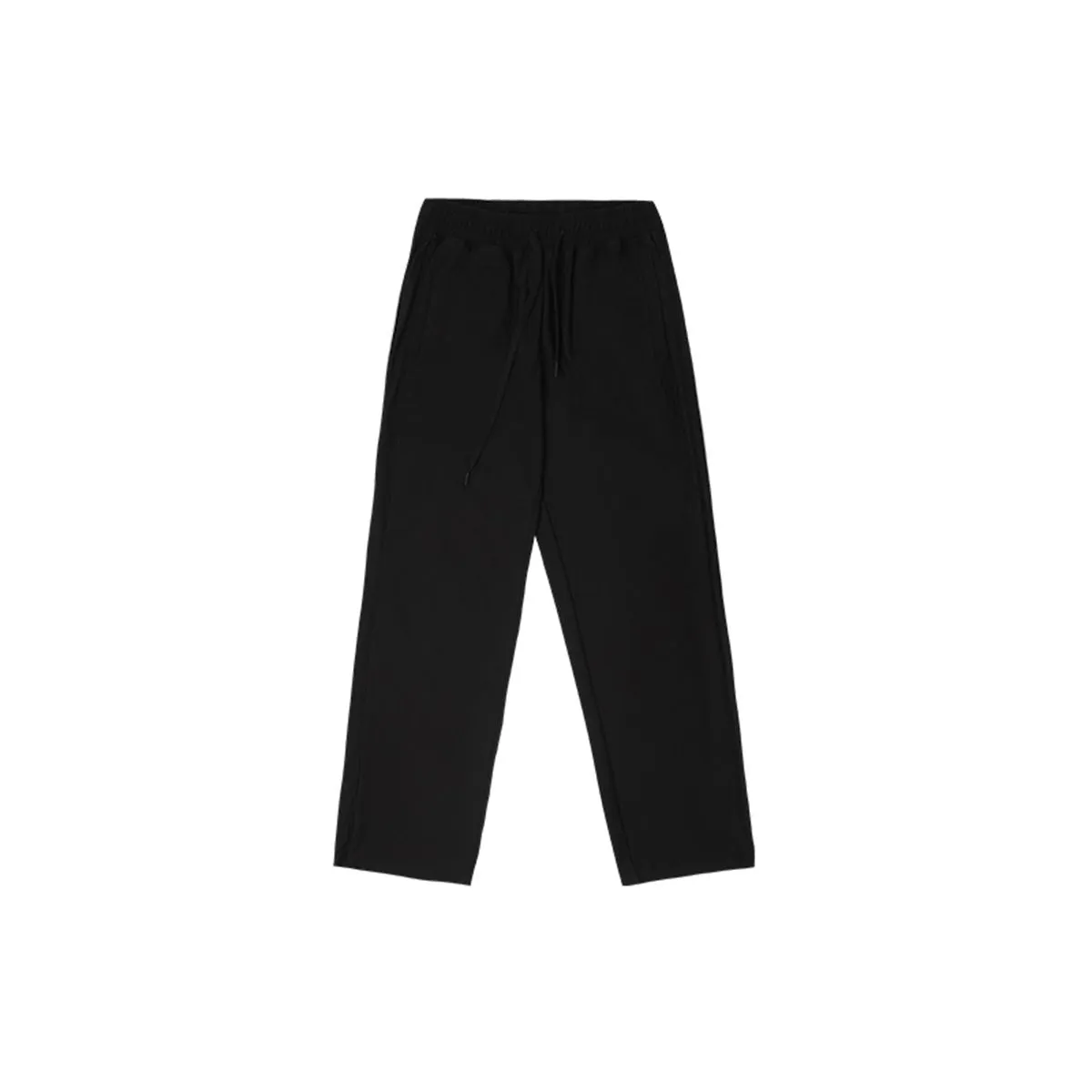 Soft Ground Loose-fit Straight-leg Black Pants