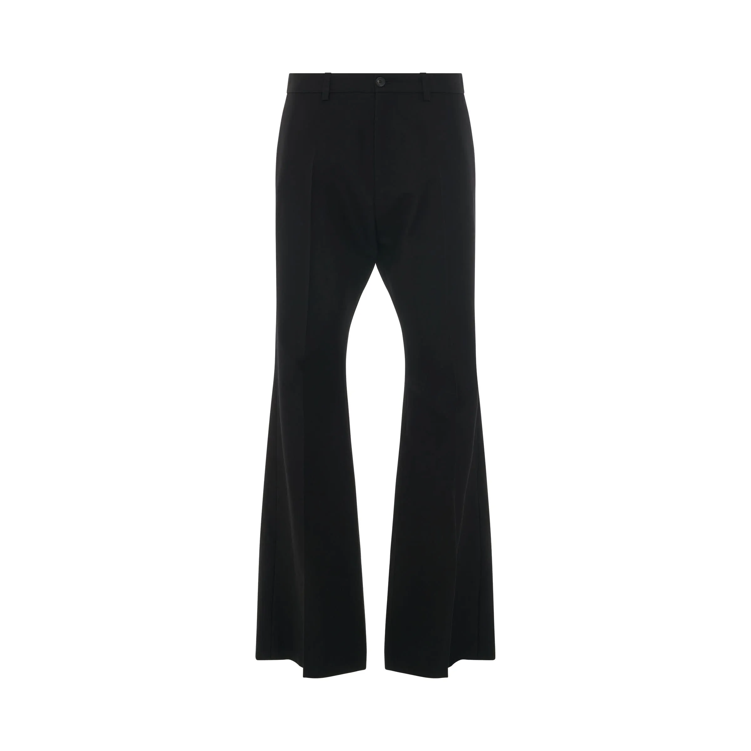 Tailored Flared Trousers in Black