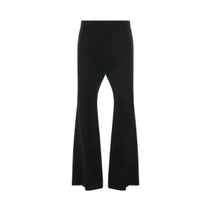 Tailored Flared Trousers in Black