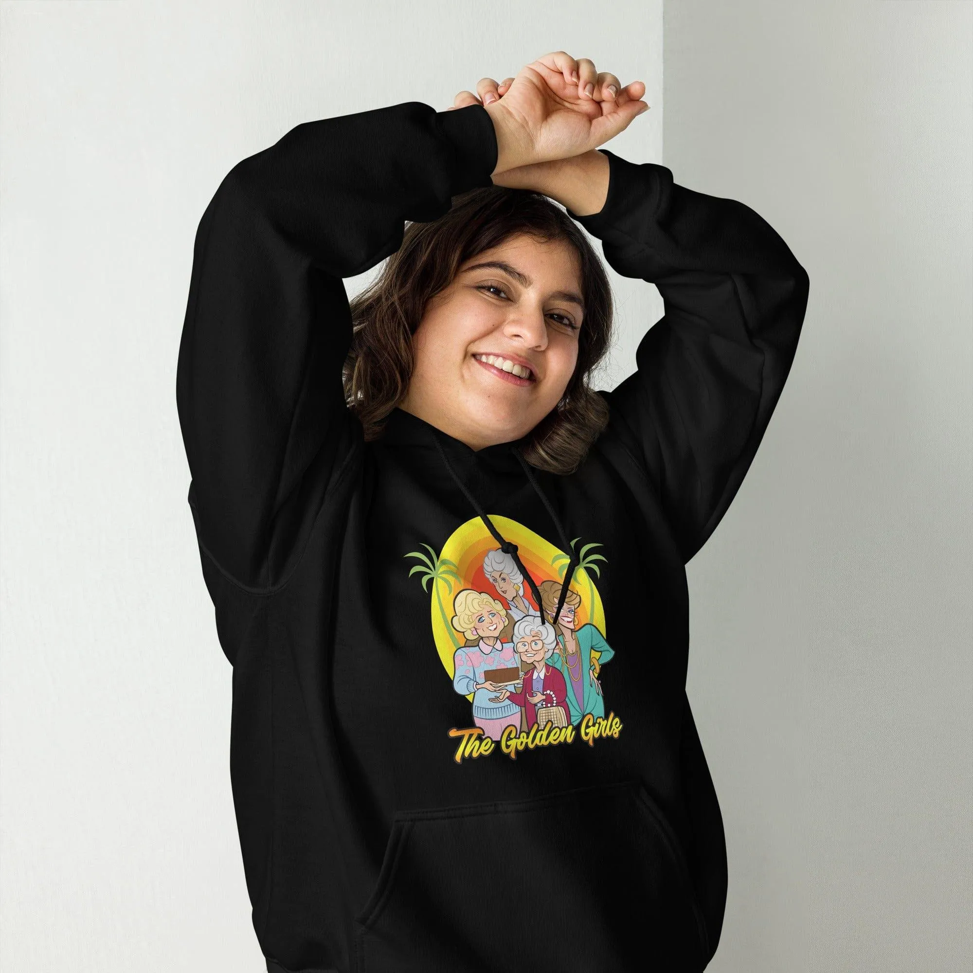 The Golden Girls Hoodie Animated Cast DTG Printed Premium Blended Pullover