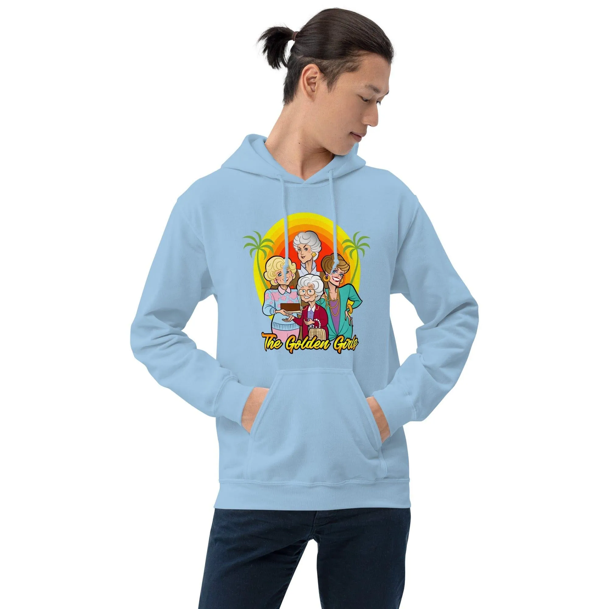 The Golden Girls Hoodie Animated Cast DTG Printed Premium Blended Pullover