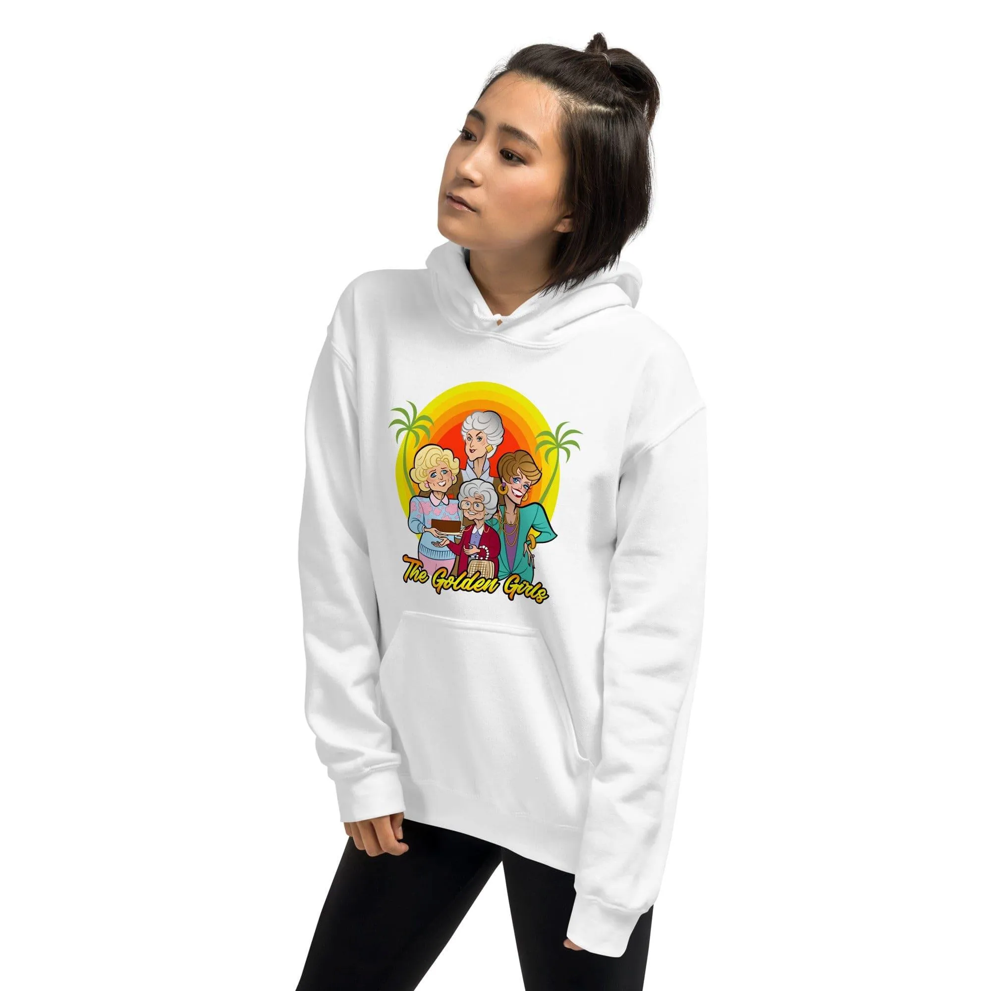 The Golden Girls Hoodie Animated Cast DTG Printed Premium Blended Pullover