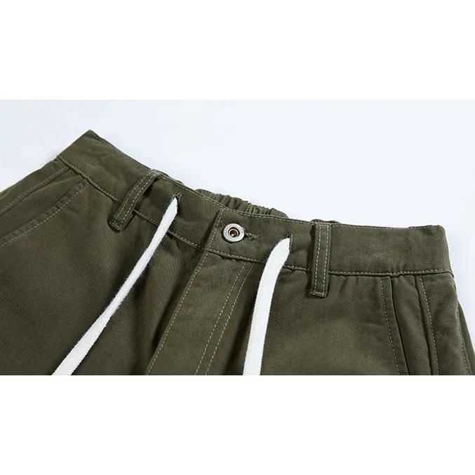 Trendy Loose Fit Pure Cotton Straight Leg Cargo Pants