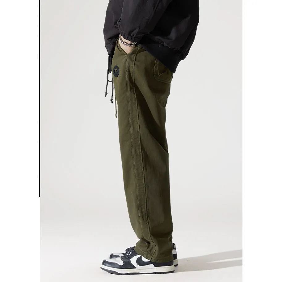 Trendy Loose Fit Pure Cotton Straight Leg Cargo Pants