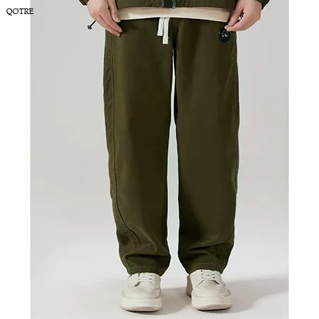 Trendy Loose Fit Pure Cotton Straight Leg Cargo Pants