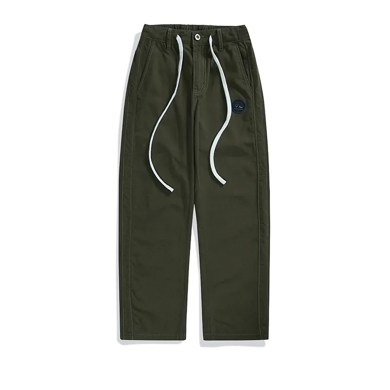 Trendy Loose Fit Pure Cotton Straight Leg Cargo Pants