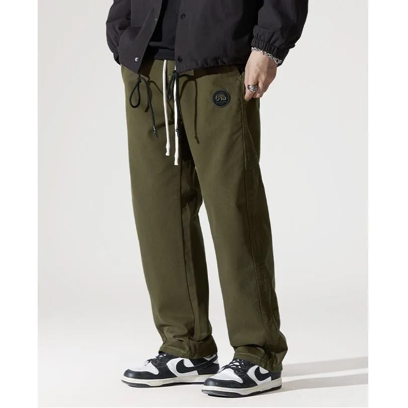 Trendy Loose Fit Pure Cotton Straight Leg Cargo Pants