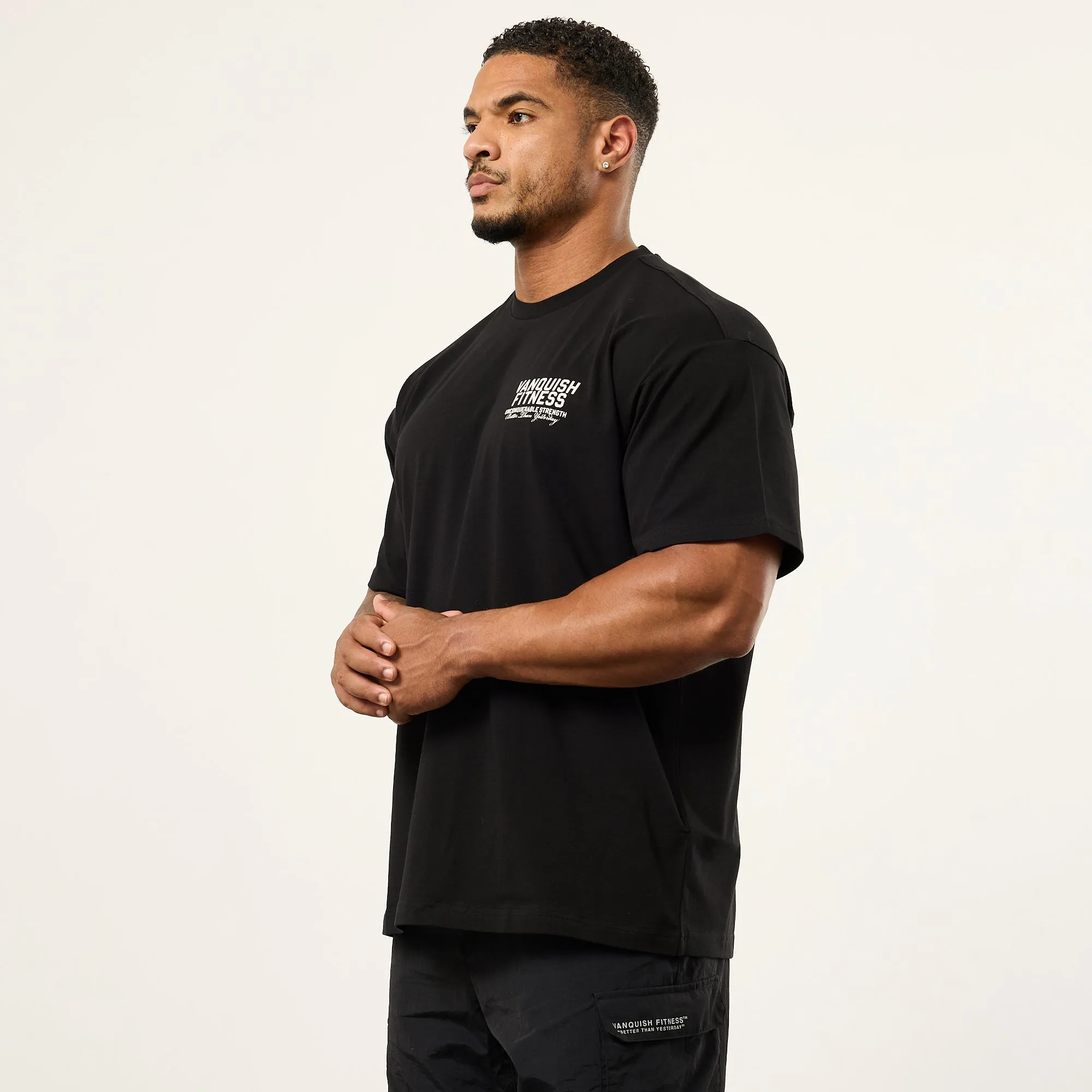 Vanquish TSP Unconquerable Strength Black Oversized T Shirt