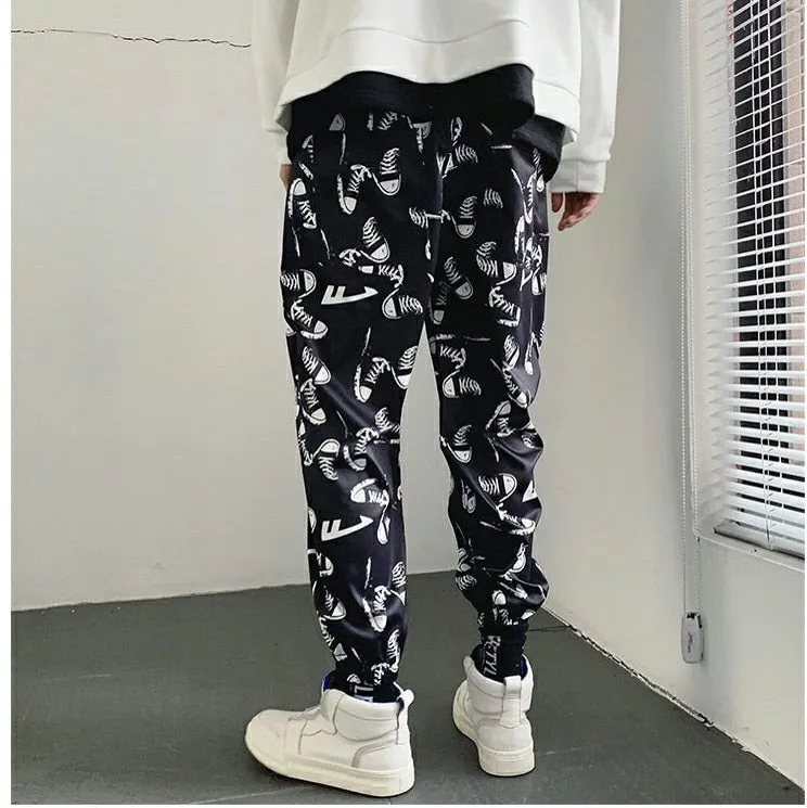 Young Casual Sneakers Print Pattern Men Streetwear Pants