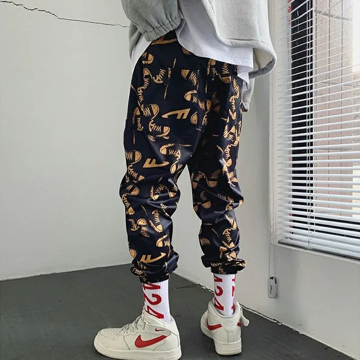 Young Casual Sneakers Print Pattern Men Streetwear Pants