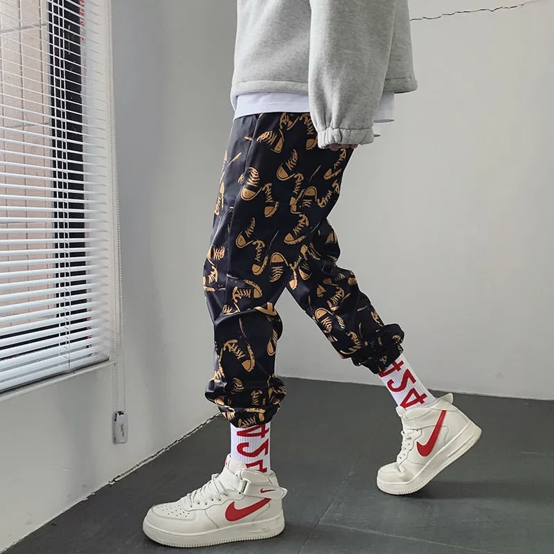 Young Casual Sneakers Print Pattern Men Streetwear Pants