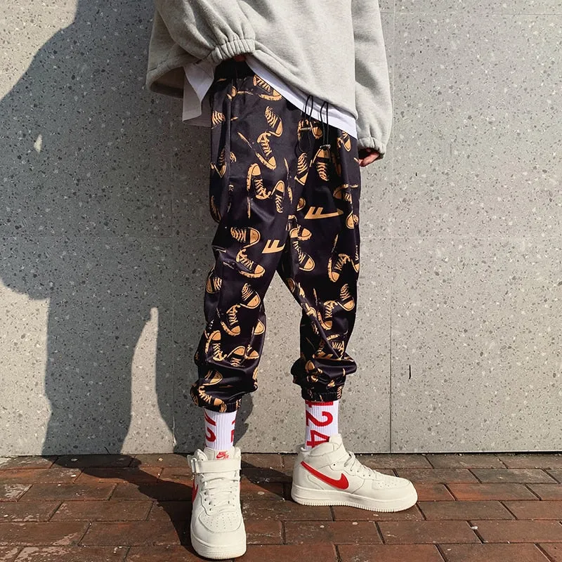 Young Casual Sneakers Print Pattern Men Streetwear Pants